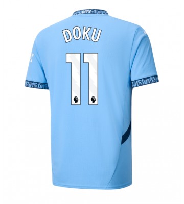 Manchester City Jeremy Doku #11 Primera Equipación 2024-25 Manga Corta